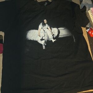 Billie Eilish Black Graphic Tee with Unique Design